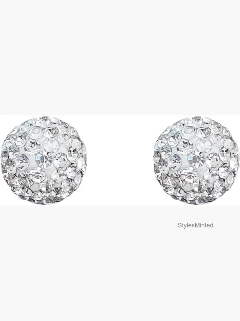 Minimalist CZ Cluster Small Ball Stud Earrings 925 Sterling Silver Cubic